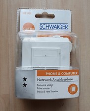 Schwaiger TDA 1428 Cat5e Netzwerk-Anschlussdose ungenutzt  ....Packung geöffnet