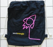 westenergie Turnbeutel Sportbeutel Fitness Training Slingbag - schwarz