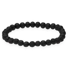 Lavastein Kugelarmband | 6 mm