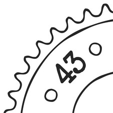 Stahl-Kettenrad 43 Zähne T630