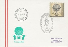 ÖSTERREICH DER POSTVERKEHR - SONDERVERANSTALTUNGSSTEMPEL Fuß (2), Postwagen (3)