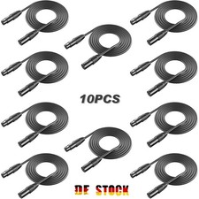 10x DMX Kabel 1m XLR 3-Pin