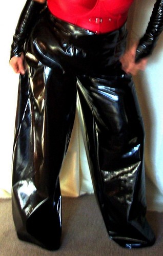 Lackhose lang marlenestil chic - marlenestil,