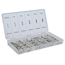 120tlg Set Feinsicherungen Gerätesicherungen Glassicherung 0,25-15A 5X20 ITS-72
