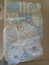 Clayre Eef Kissen Blau Quilt Kissenhülle