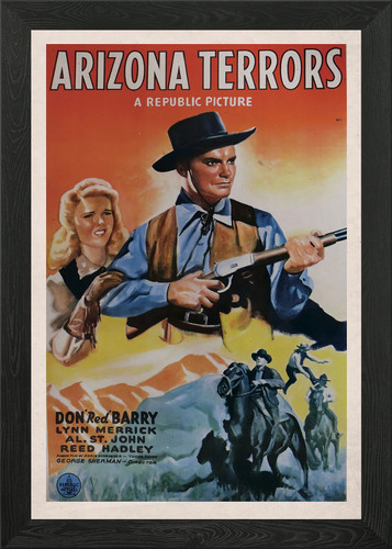 Vintage western poster gerahmt - vintage,