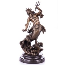 Bronzefigur Skulptur Neptun