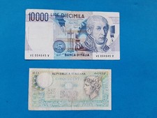 1 x 500+10000 Lire Italien / Geldschein Banknote ''