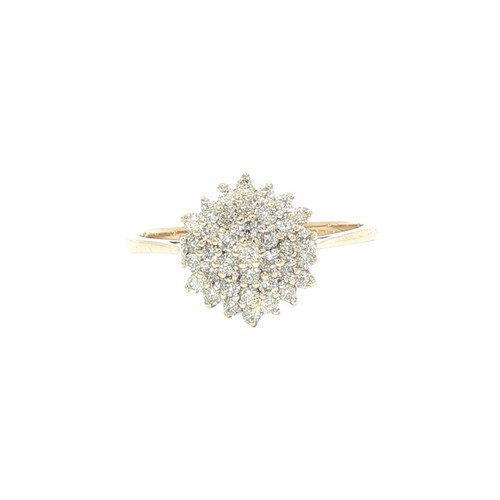 Cluster diamantring gold - kt,