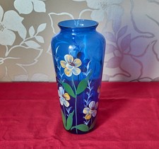 Vintage Glasvase Blau mit