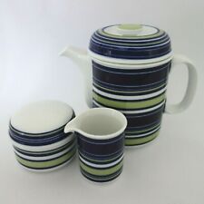 Kaffeekern 3tlg. Kaffeekanne Milch & Zucker Thomas Scandic blau grün - wie neu