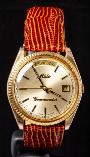 Mido commander gold dual date - commander,