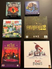 Spielepaket - 6 Brettspiele: Heiße Hexenkessel, Bad Bones, Shake that City uvm.