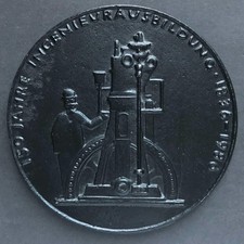 Medaille 1986 Eisenguss 150 Jahre Ingenieurausbildung Karl Marx Stadt Hochschule