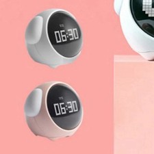  (Hellrosa) Expression Clock Niedliche Hundeform Multifunktionaler Digitaler L