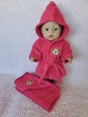 Puppenkleidung bademantel mit - puppenkleidung,