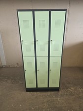 C+P Metallspind Doppelstock 6 Türen mintgrün anthrazit 90cm breit