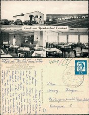 Ansichtskarte Tossens-Butjadingen VW Käfer Beetle, Strandhalle, Camping 1968