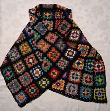 Häkelstola Vintage Granny-Squares 125 cm x 54 cm
