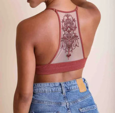 BUSTIER Bralette aus Netzstoff mit Tattoo-Motiv hinten