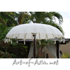 Bali Sonnenschirm Gartenschirm Dekoschirm Asia-Schirm Creme / Natur