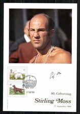 Stirling Moss Formel 1 1951-1961 Autogrammkarte Original Signiert + G 45644