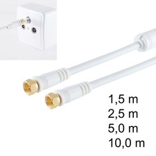 Satellitenkabel SAT Koax Digital Kabel 110db 8k UHD F-Stecker vergoldet 1,5m-10m