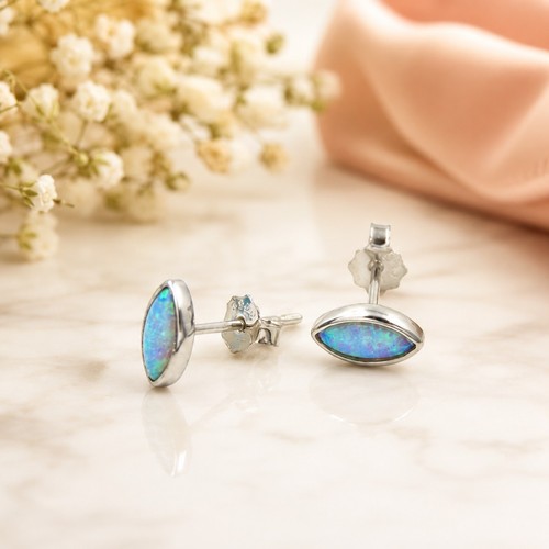 Opal ohrstecker echte - opal,