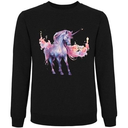 Sweatshirt schwarz einhorn - sweatshirt,