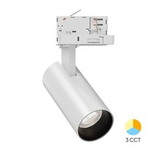 3-Phasen LED Schienenstrahler 15W 3CCT 3000-6000K weiß dreh- und schwenkbar Spot