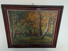 ALTES ÖLBILD   HIRSCHE