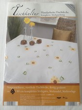 Stickdecke Stickpackung Vintage OVP DIY Sonnenblumen 80x80cm