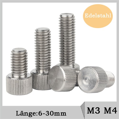 Rändelschraube - m3, m4