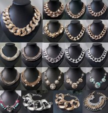 Statement Halskette Ketten Collier Armband Blogger chunky Modeschmuck Neu VS11*