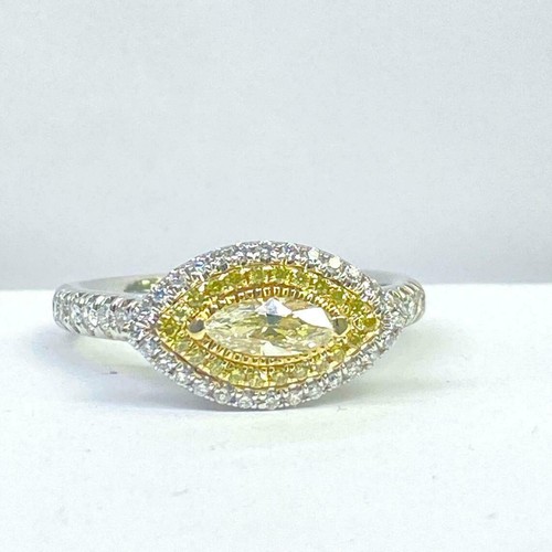Gelb marquise halo doppel - marquise,