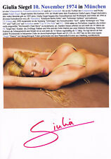 Autogramm - Giulia Siegel - Model