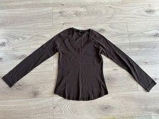 Hallhuber Basic Longsleeve In Shirt Langarm Braun Gr. M