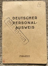 Deutscher Personalausweis Russische Zone Deutschland 1949 German ID Russian Zone
