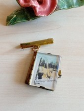 Aschberg Schanze Leporello Bilderheft Miniatur Metall Buch Anstecknadel Souvenir