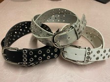 Damengürtel Strass Steine Nieten Metall Ring Kunstleder ZSP-22636