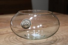 Glasschale  100 % ECO-Glas, H 10,5 cm, Durchm. 19 cm, runde flache Schale a.Glas
