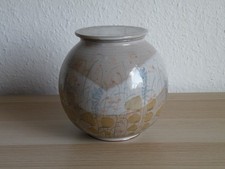 KERAMIKDOSE Teedose  DECKELDOSE  Gefäß Studiokeramik Streublumen handbemalt