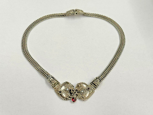 Trachtenschmuck mit rubin herz - mit,