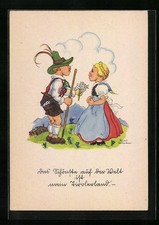 Künstler-AK Liesel Lauterborn: Das Schönste auf der Welt ist mein Tirolerland 