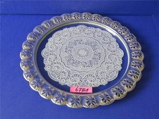 Original DDR Tortenplatte Kuchenteller Ø 32,5 cm Kuchenplatte Metall Plastik