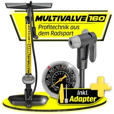 Dunlop Fahrradpumpe Luftpumpe Fahrrad alle Ventile mit Manometer B-Ware
