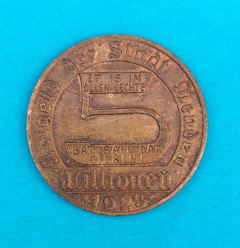 Notgeld menden millionen - menden, 5