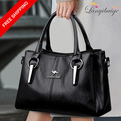 Genuine cow leather handbag - cow,