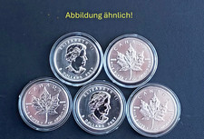 Fünf silbermünzen maple leaf - fünf,