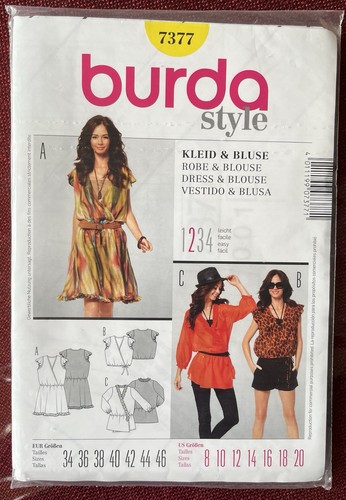 Burda schnittmuster 7377 kleid - burda,